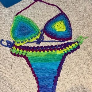 Colorful Crochet Bikini Set